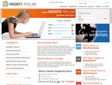 Tablet Screenshot of hedefereklam.com